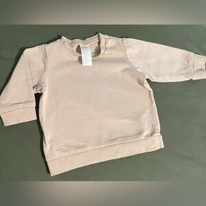 H&M -6M - organic cotton - sweatshirt- Tan/ light brown